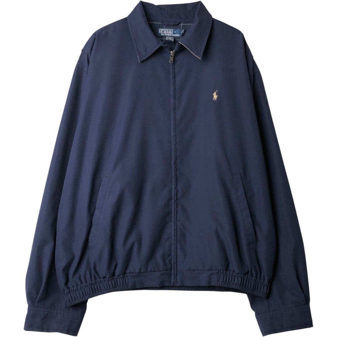 Ralph Lauren POLO by Ralph Lauren Swing Top Sports Jacket Men's XL polyester navy blue type Vintage Second Hand