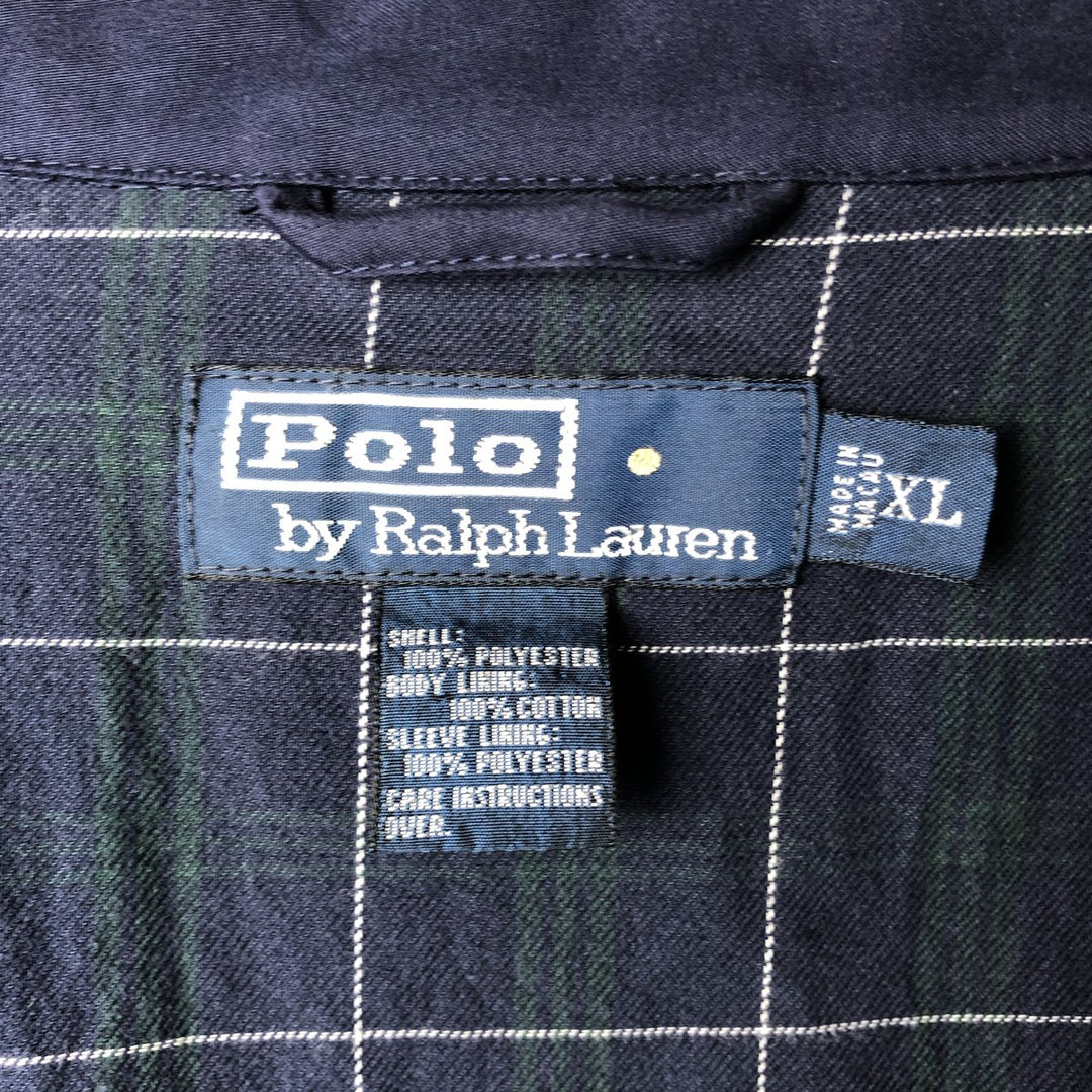 Ralph Lauren POLO by Ralph Lauren Swing Top Sports Jacket Men's XL polyester navy blue type Vintage Second Hand
