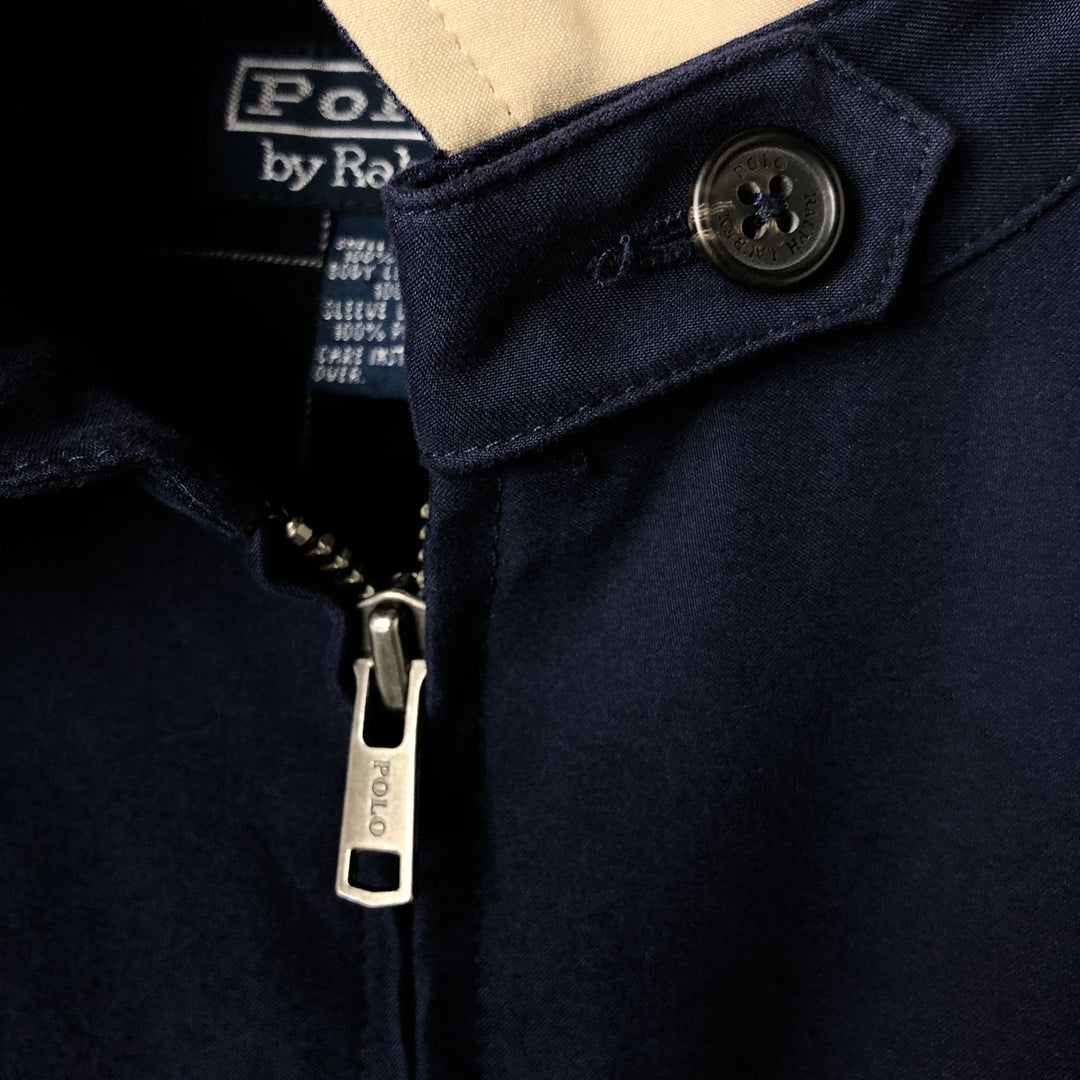 Ralph Lauren POLO by Ralph Lauren Swing Top Sports Jacket Men's XL polyester navy blue type Vintage Second Hand