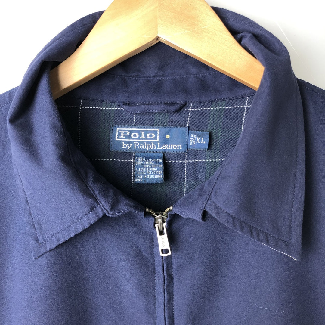 Ralph Lauren POLO by Ralph Lauren Swing Top Sports Jacket Men's XL polyester navy blue type Vintage Second Hand