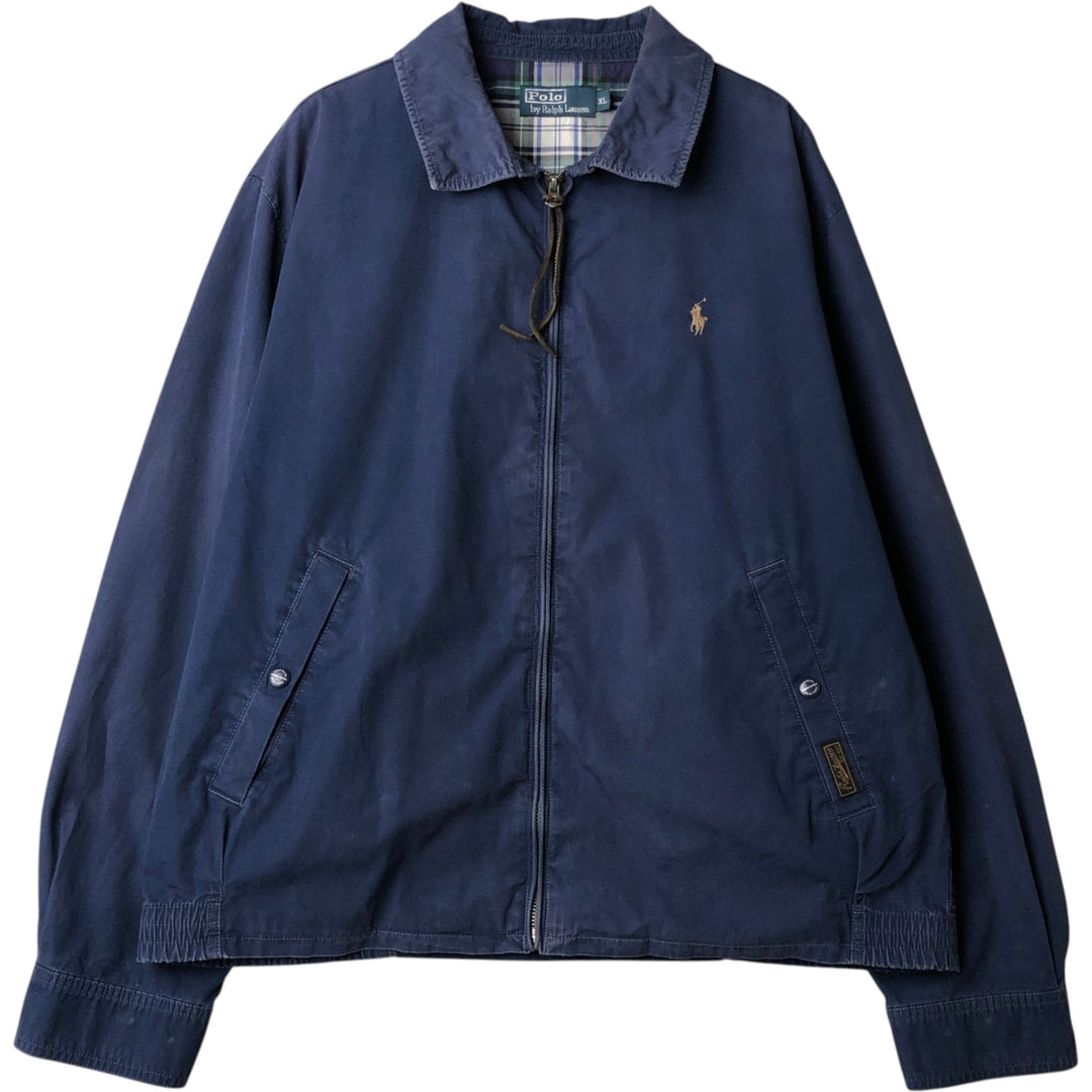 Ralph Lauren POLO by Ralph Lauren Swing Top Sports Jacket Men's XL cotton navy blue type Vintage Second Hand