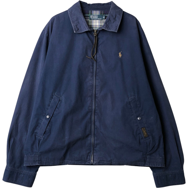 Ralph Lauren POLO by Ralph Lauren Swing Top Sports Jacket Men's XL cotton navy blue type Vintage Second Hand