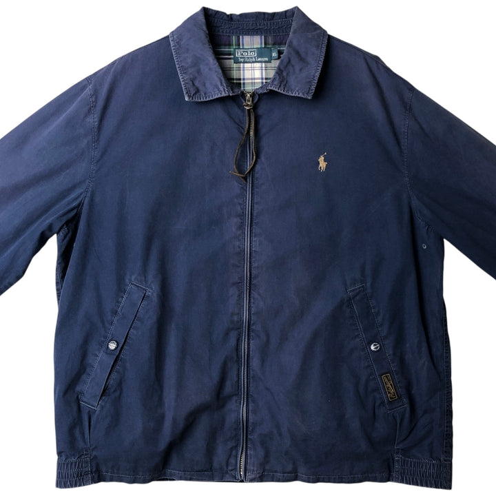 Ralph Lauren POLO by Ralph Lauren Swing Top Sports Jacket Men's XL cotton navy blue type Vintage Second Hand