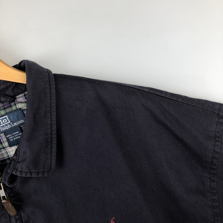 Ralph Lauren POLO by Ralph Lauren Swing Top Sports Jacket Men's XL cotton navy blue type Vintage Second Hand