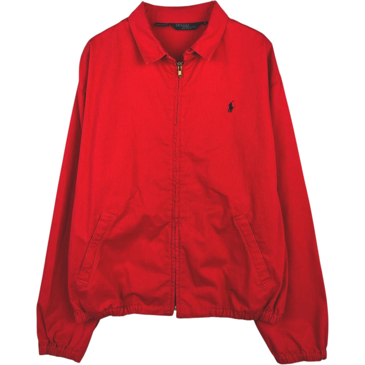 90'S Ralph Lauren POLO by Ralph Lauren Swing Top Sports Jacket Made in USA Men's L size cotton red type Vintage Second Hand