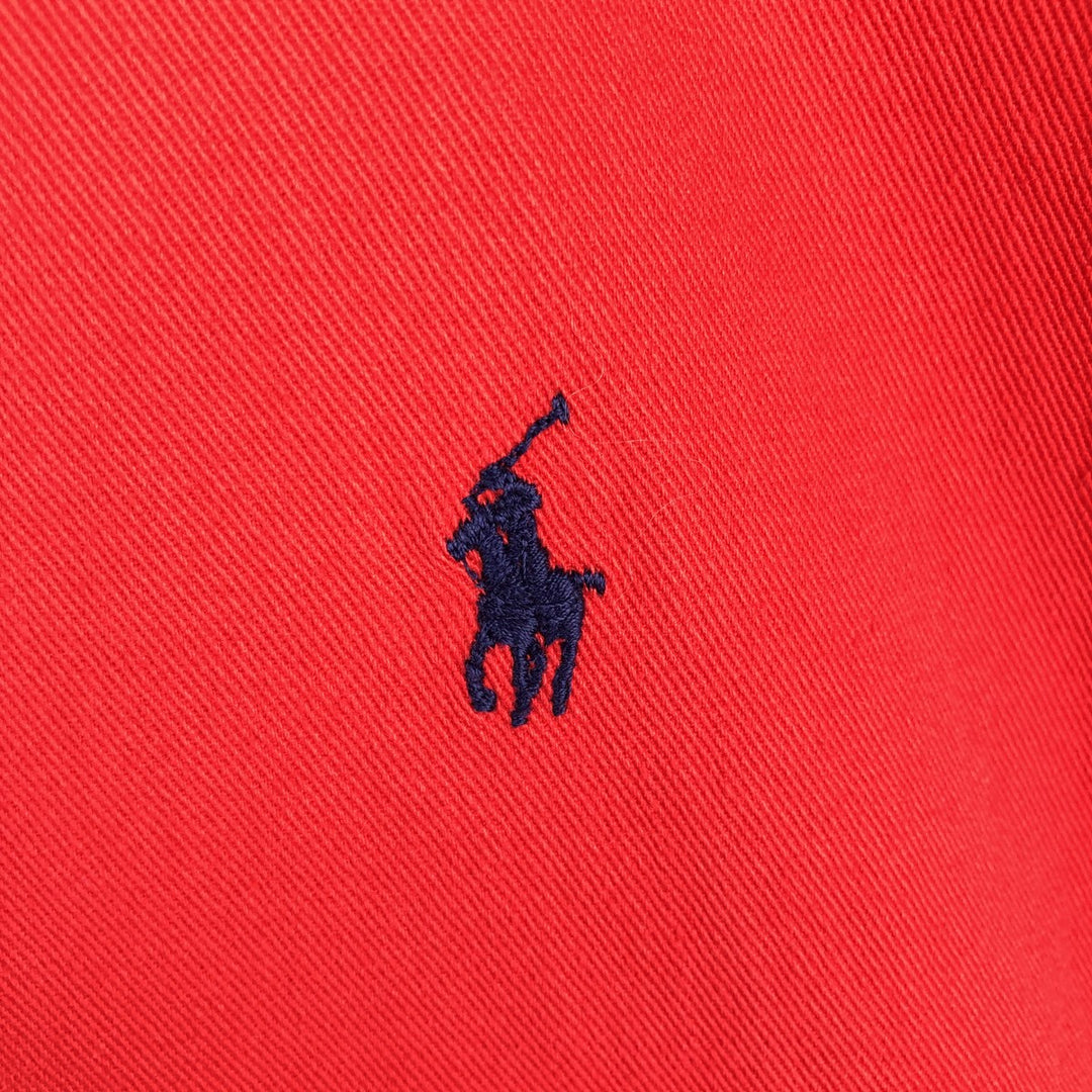 90'S Ralph Lauren POLO by Ralph Lauren Swing Top Sports Jacket Made in USA Men's L size cotton red type Vintage Second Hand