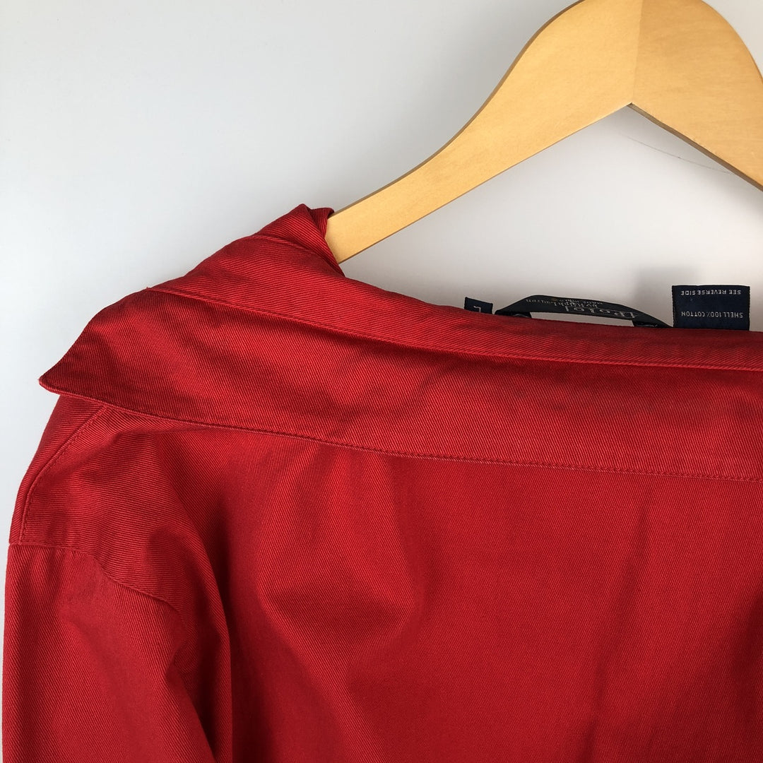 90'S Ralph Lauren POLO by Ralph Lauren Swing Top Sports Jacket Made in USA Men's L size cotton red type Vintage Second Hand