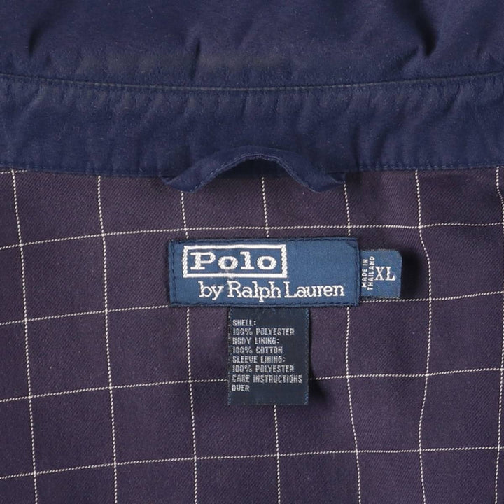 Ralph Lauren POLO by Ralph Lauren Swing Top Sports Jacket Men's XL polyester navy blue type Vintage Second Hand