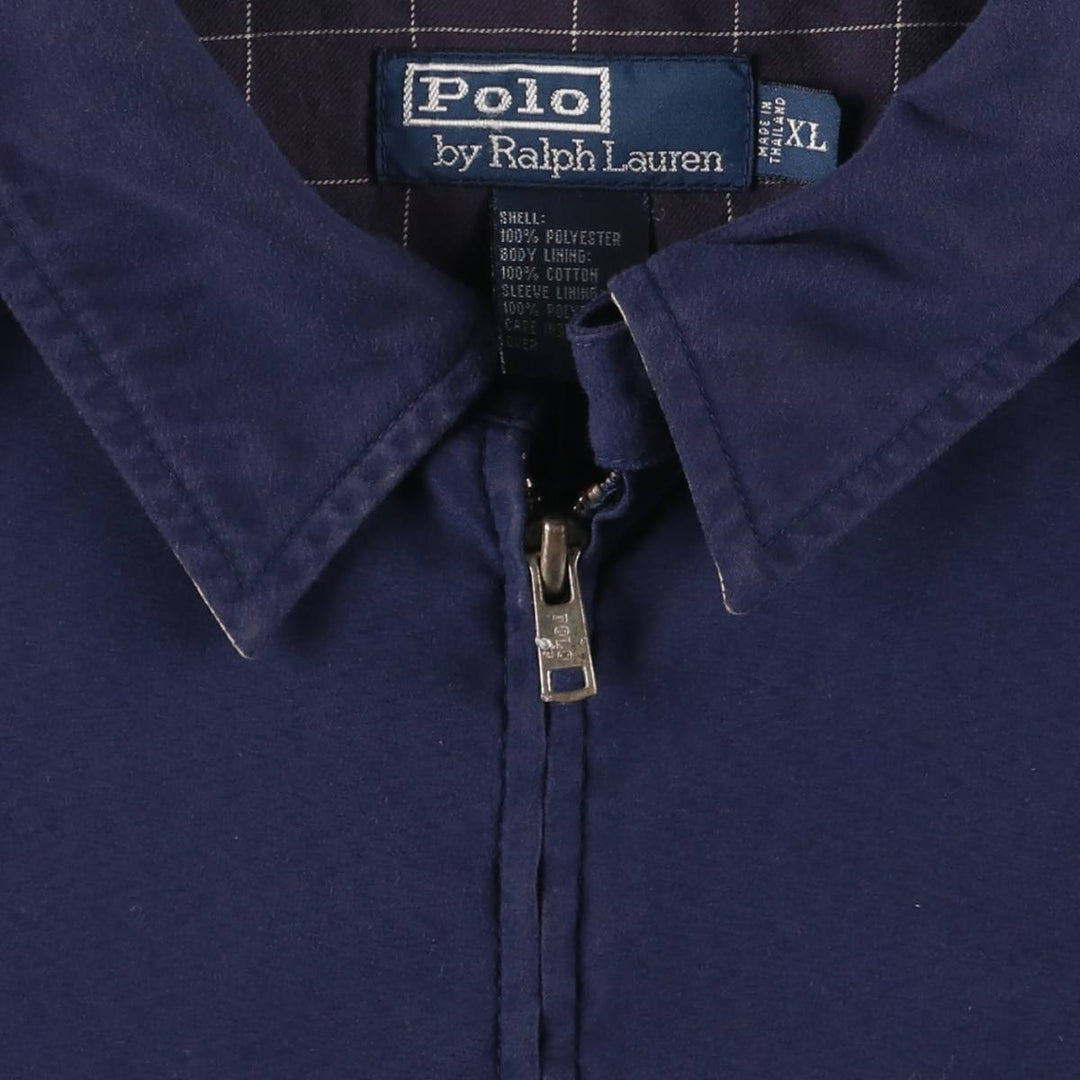 Ralph Lauren POLO by Ralph Lauren Swing Top Sports Jacket Men's XL polyester navy blue type Vintage Second Hand