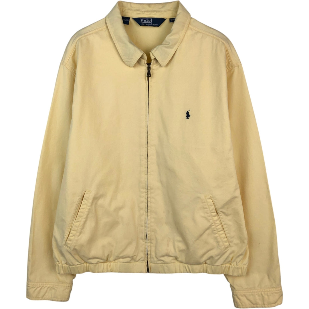 Ralph Lauren POLO by Ralph Lauren Swing Top Sports Jacket Men's XL cotton lemon yellow Vintage Second Hand