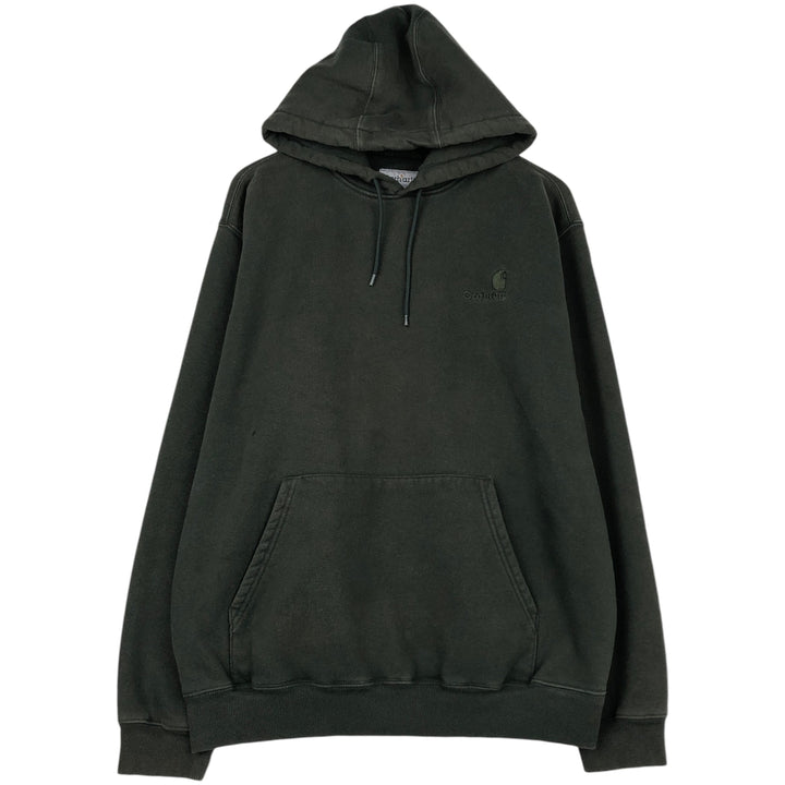 Carhartt Sweat Pullover Hoodie Men's Size L cotton green type Vintage Second Hand