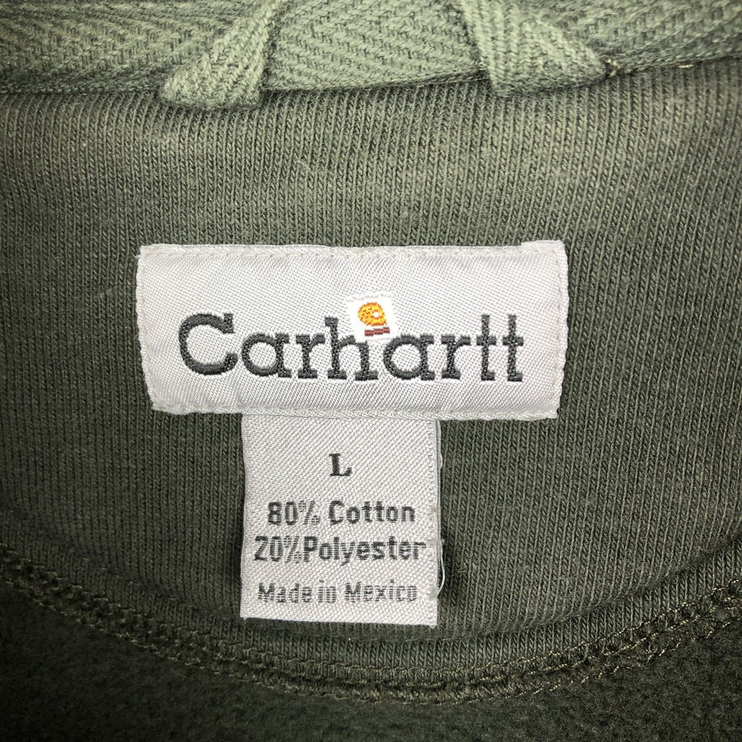 Carhartt Sweat Pullover Hoodie Men's Size L cotton green type Vintage Second Hand