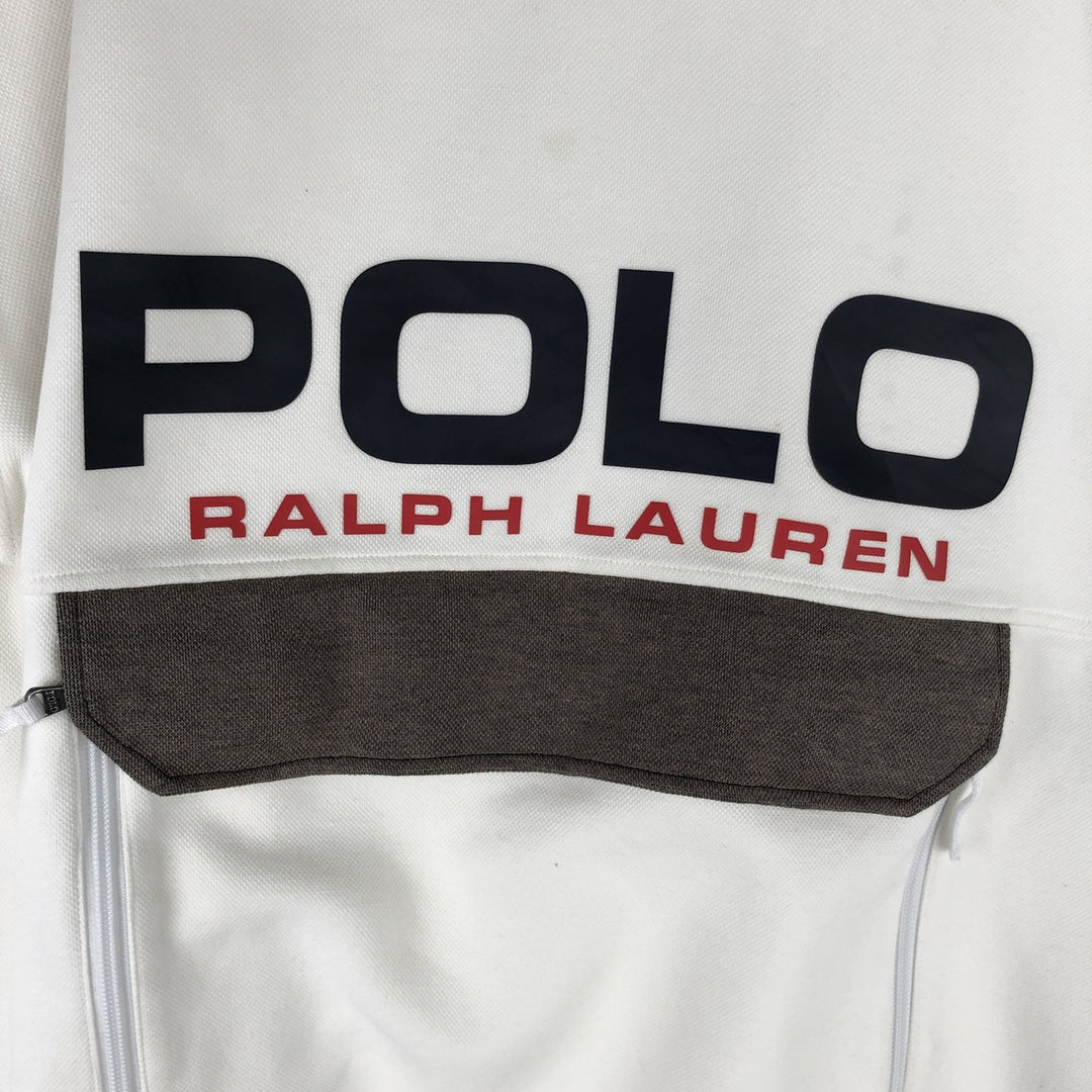 Ralph Lauren POLO RALPH LAUREN sweatshirt pullover hoodie, men's size L cotton white type Vintage Second Hand