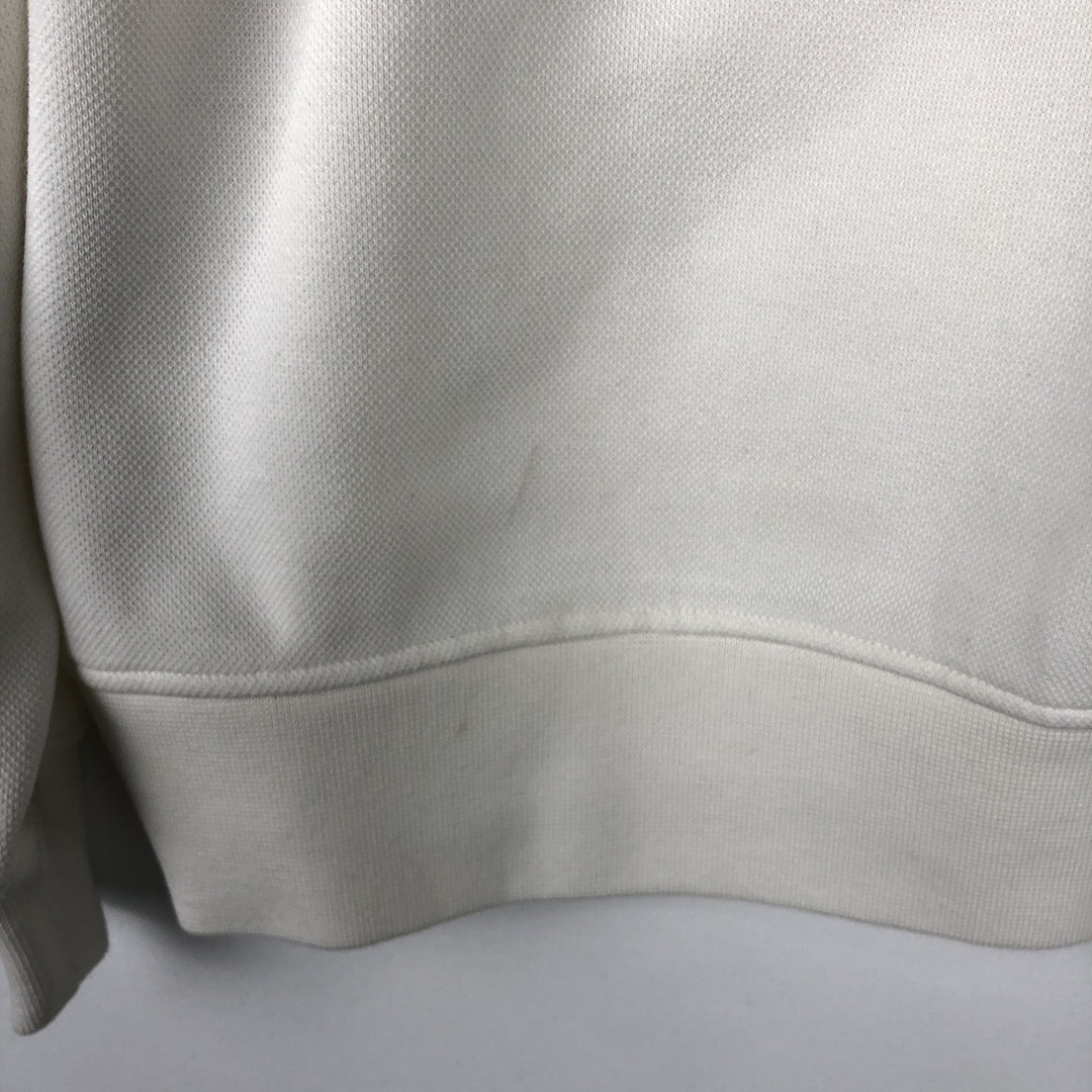 Ralph Lauren POLO RALPH LAUREN sweatshirt pullover hoodie, men's size L cotton white type Vintage Second Hand