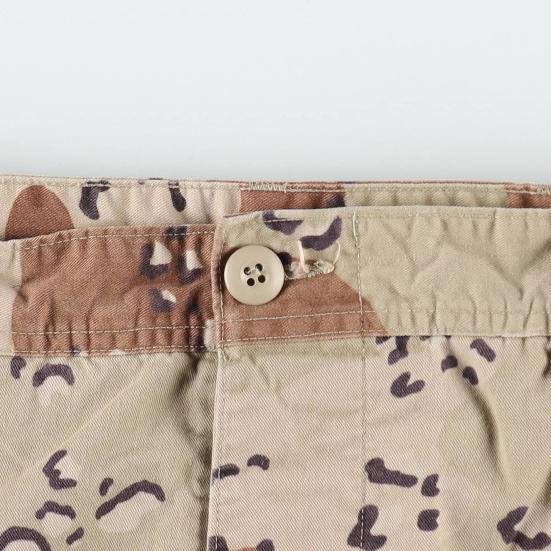 1990'S US Military Issue Camouflage Pattern 6C Desert Chocolate Chip Camo Military Cargo Pants Combat Pants Made in USA Small-Long cotton Beige type Vintage Second Hand
