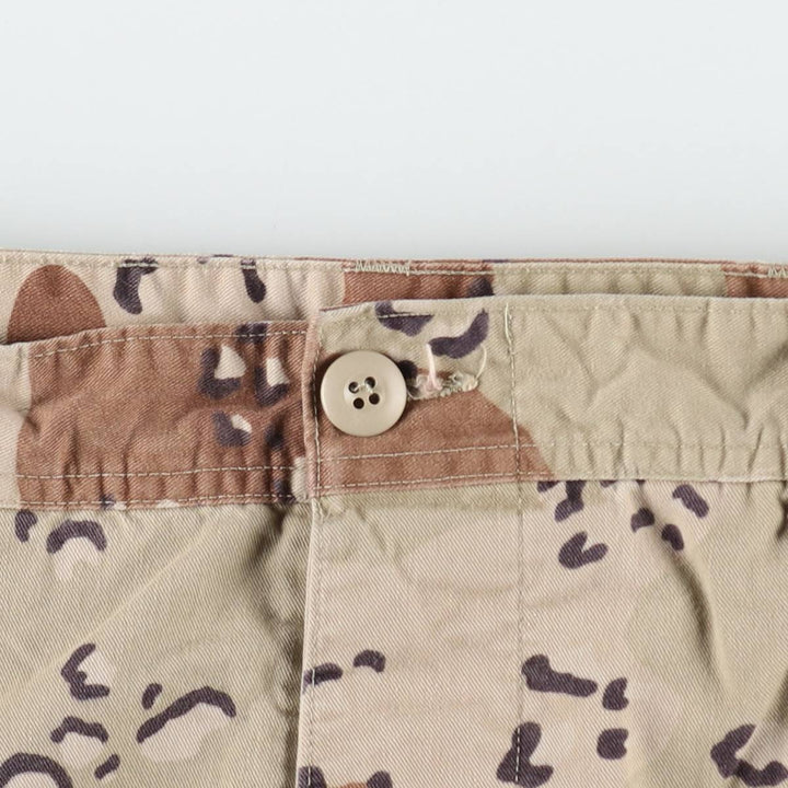 1990'S US Military Issue Camouflage Pattern 6C Desert Chocolate Chip Camo Military Cargo Pants Combat Pants Made in USA Small-Long cotton Beige type Vintage Second Hand