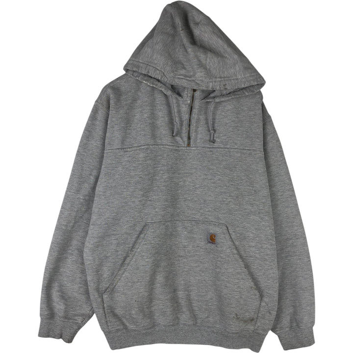 2000'S Carhartt ORIGINAL FIT Sweat Half-Zip Hoodie, Men's Size XL (approx.) cotton gray type Vintage Second Hand