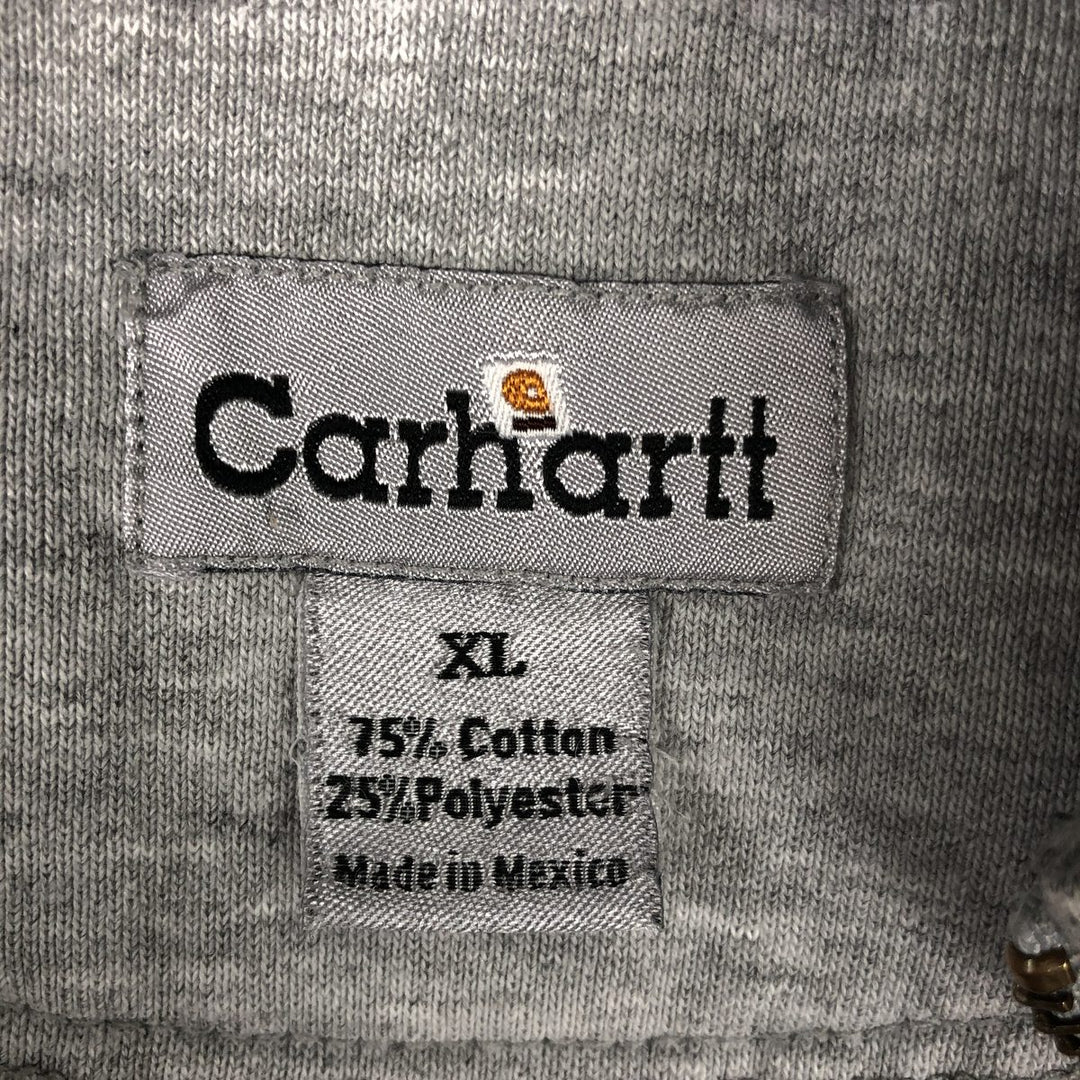 2000'S Carhartt ORIGINAL FIT Sweat Half-Zip Hoodie, Men's Size XL (approx.) cotton gray type Vintage Second Hand