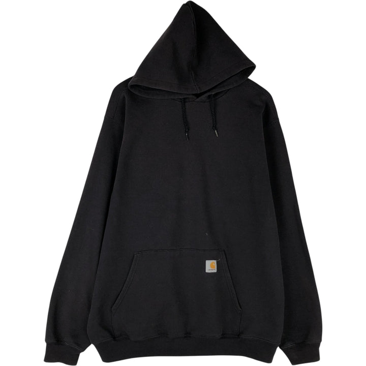 Carhartt Sweat Pullover Hoodie Men's Size L cotton dark chocolate Vintage Second Hand