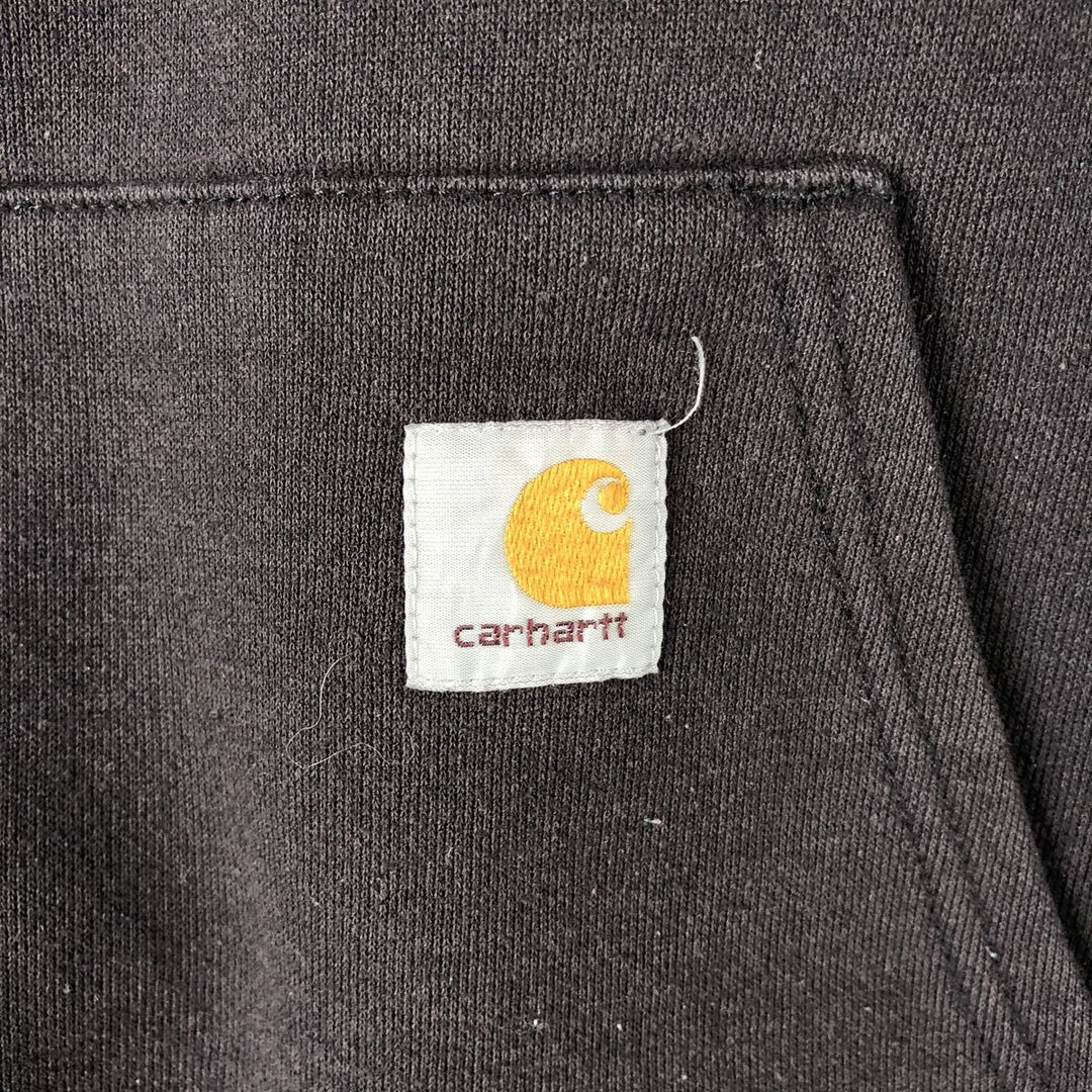 Carhartt Sweat Pullover Hoodie Men's Size L cotton dark chocolate Vintage Second Hand