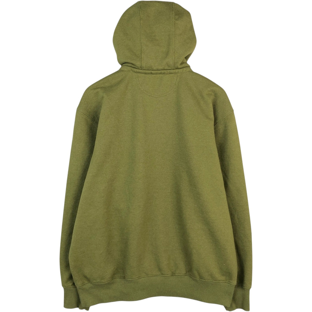 Carhartt Loose Fit Half-Zip Hoodie, Men's Size L cotton Khaki type Vintage Second Hand