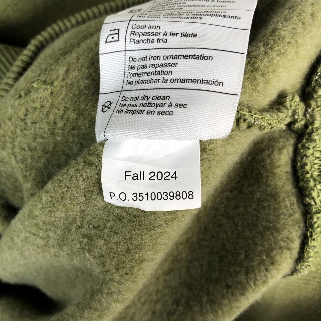 Carhartt Loose Fit Half-Zip Hoodie, Men's Size L cotton Khaki type Vintage Second Hand