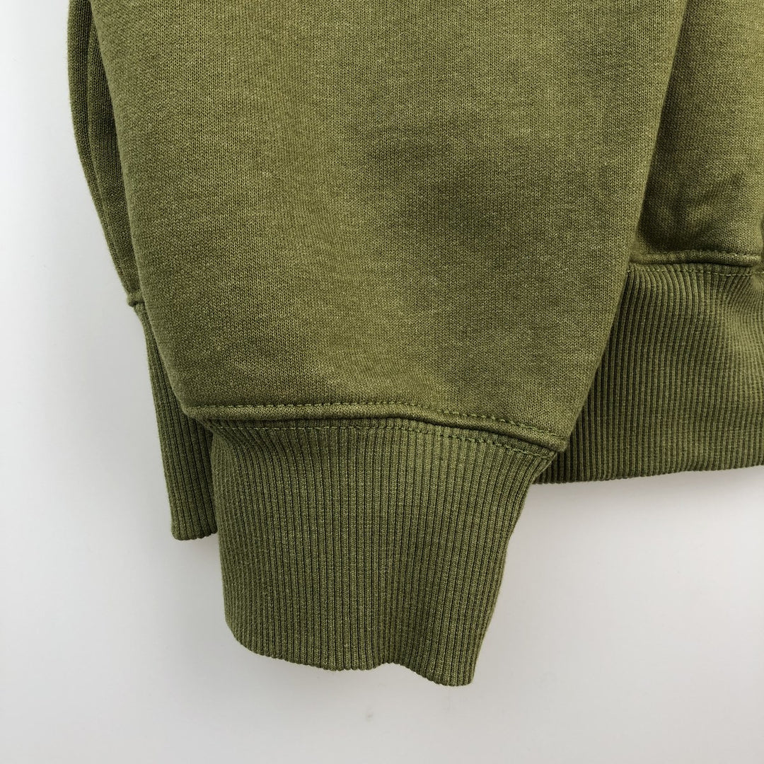 Carhartt Loose Fit Half-Zip Hoodie, Men's Size L cotton Khaki type Vintage Second Hand