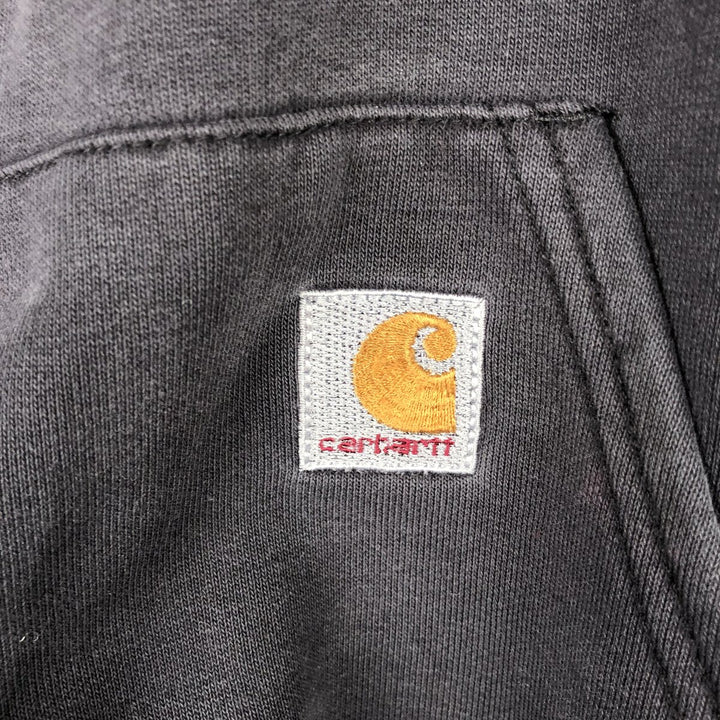 Carhartt Sweat Half Zip Hoodie Men's L size cotton Charcoal Vintage Second Hand