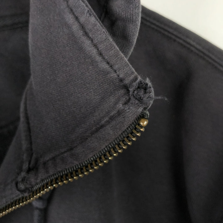 Carhartt Sweat Half Zip Hoodie Men's L size cotton Charcoal Vintage Second Hand
