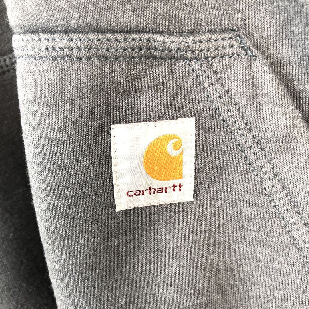 Carhartt Loose Fit Half-Zip Hoodie, Men's Size L cotton gray type Vintage Second Hand