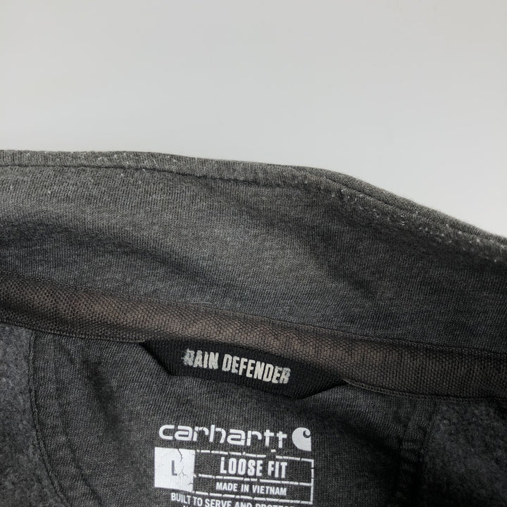 Carhartt Loose Fit Half-Zip Hoodie, Men's Size L cotton gray type Vintage Second Hand