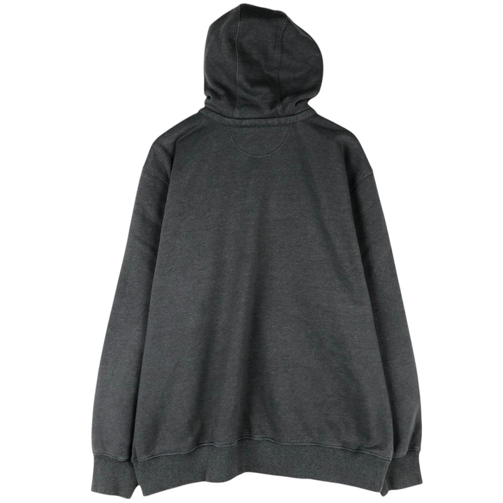 Carhartt Loose Fit Half-Zip Hoodie, Men's XL cotton Charcoal Vintage Second Hand