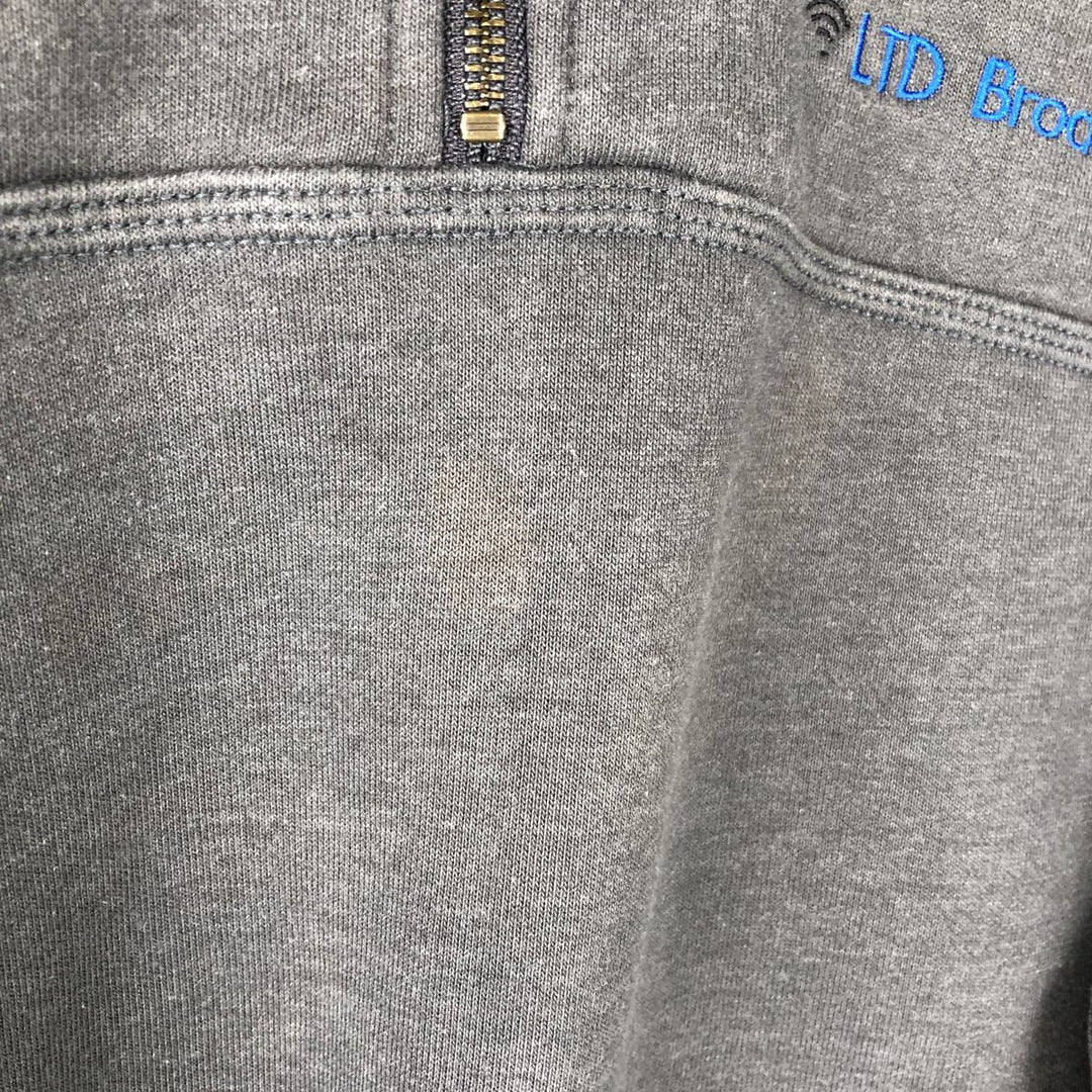 Carhartt Loose Fit Half-Zip Hoodie, Men's XL cotton Charcoal Vintage Second Hand