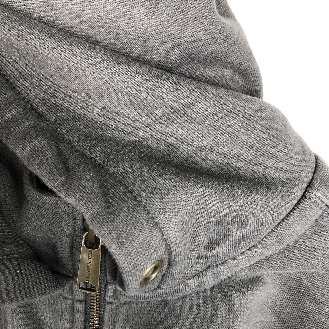 Carhartt Loose Fit Half-Zip Hoodie, Men's XL cotton Charcoal Vintage Second Hand