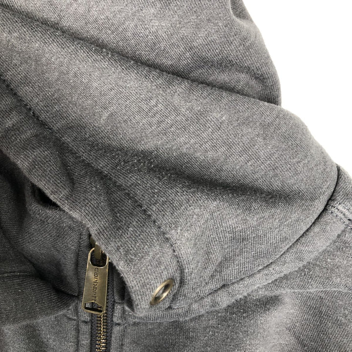 Carhartt Loose Fit Half-Zip Hoodie, Men's XL cotton Charcoal Vintage Second Hand