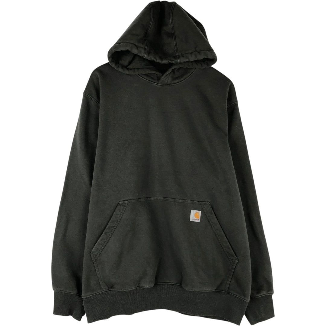 Carhartt Loose Fit Sweat Pullover Hoodie, Men's L size cotton Khaki type Vintage Second Hand