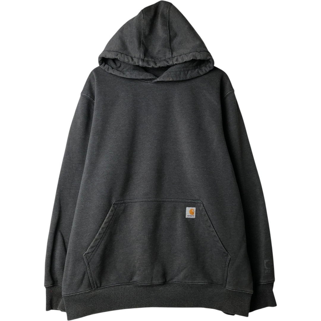 Carhartt ORIGINAL FIT sweatshirt pullover hoodie, men's XL size cotton gray type Vintage Second Hand