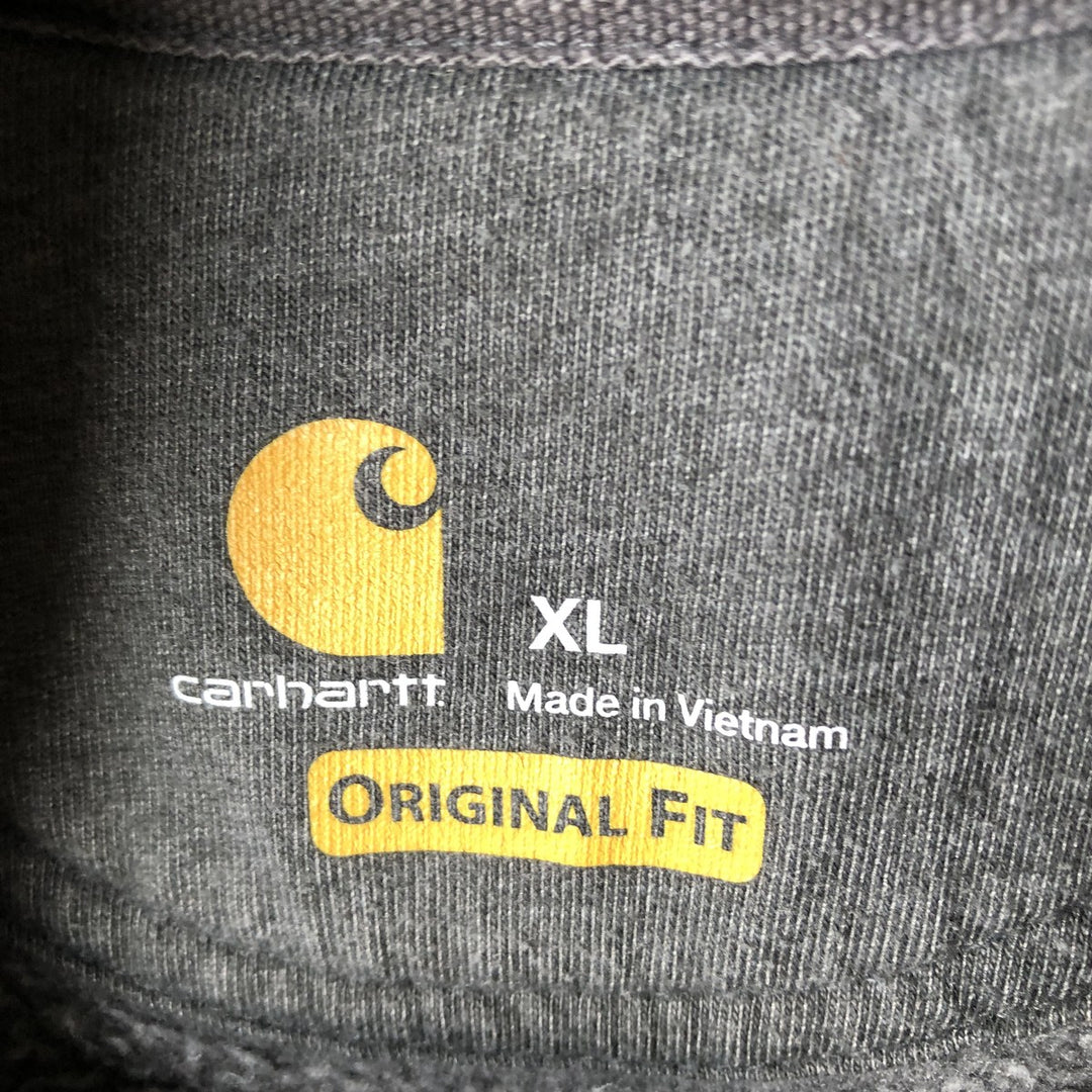 Carhartt ORIGINAL FIT sweatshirt pullover hoodie, men's XL size cotton gray type Vintage Second Hand