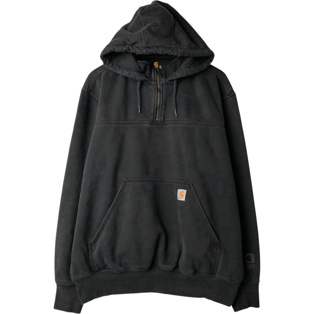 Carhartt ORIGINAL FIT Half-Zip Sweatshirt Pullover Hoodie, Men's Size XL (approx.) cotton black type Vintage Second Hand