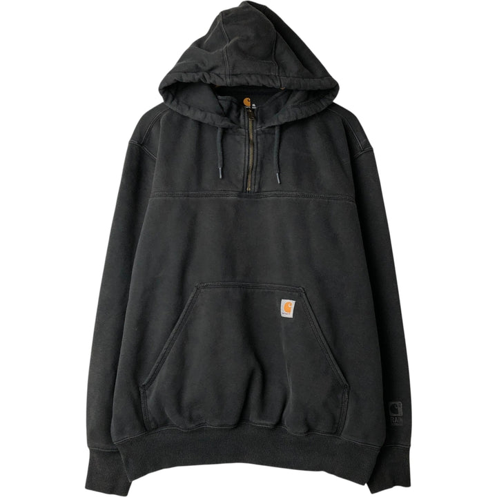 Carhartt ORIGINAL FIT Half-Zip Sweatshirt Pullover Hoodie, Men's Size XL (approx.) cotton black type Vintage Second Hand