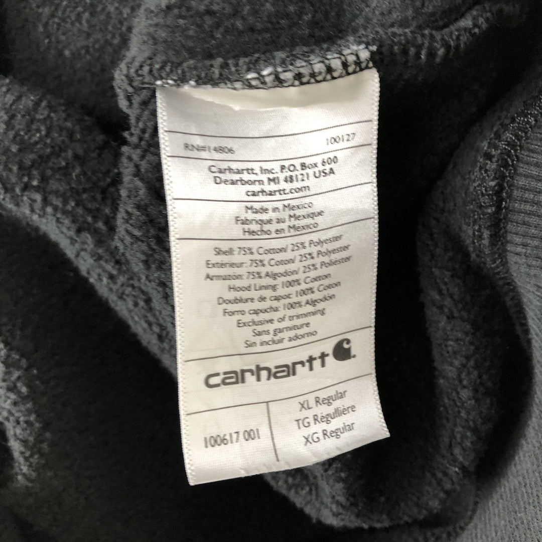 Carhartt ORIGINAL FIT Half-Zip Sweatshirt Pullover Hoodie, Men's Size XL (approx.) cotton black type Vintage Second Hand