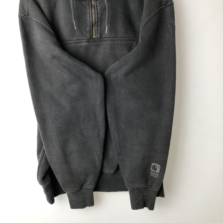Carhartt ORIGINAL FIT Half-Zip Sweatshirt Pullover Hoodie, Men's Size XL (approx.) cotton black type Vintage Second Hand