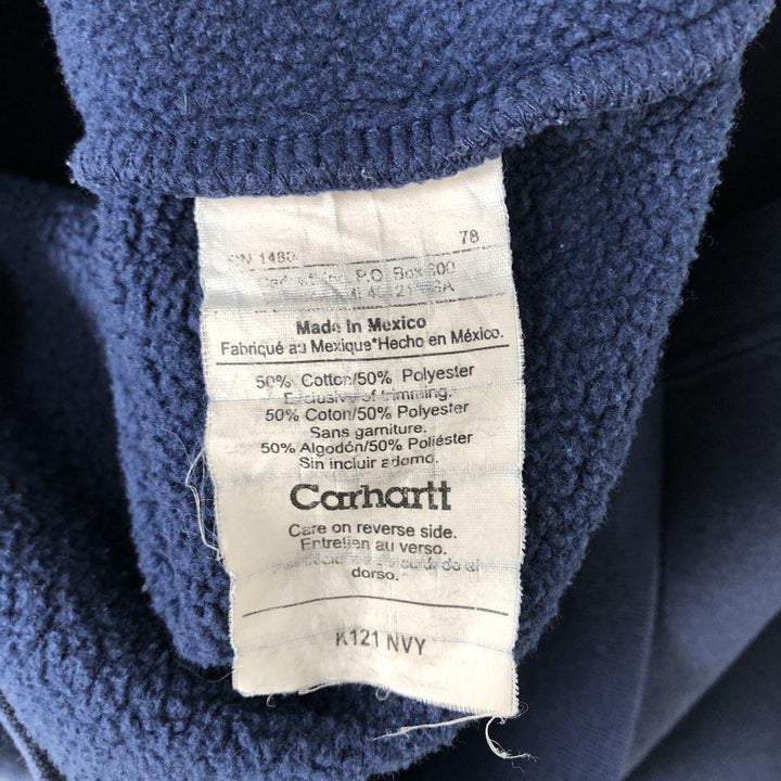 Carhartt Sweat Pullover Hoodie Men's Size L cotton Navy blue Vintage Second Hand