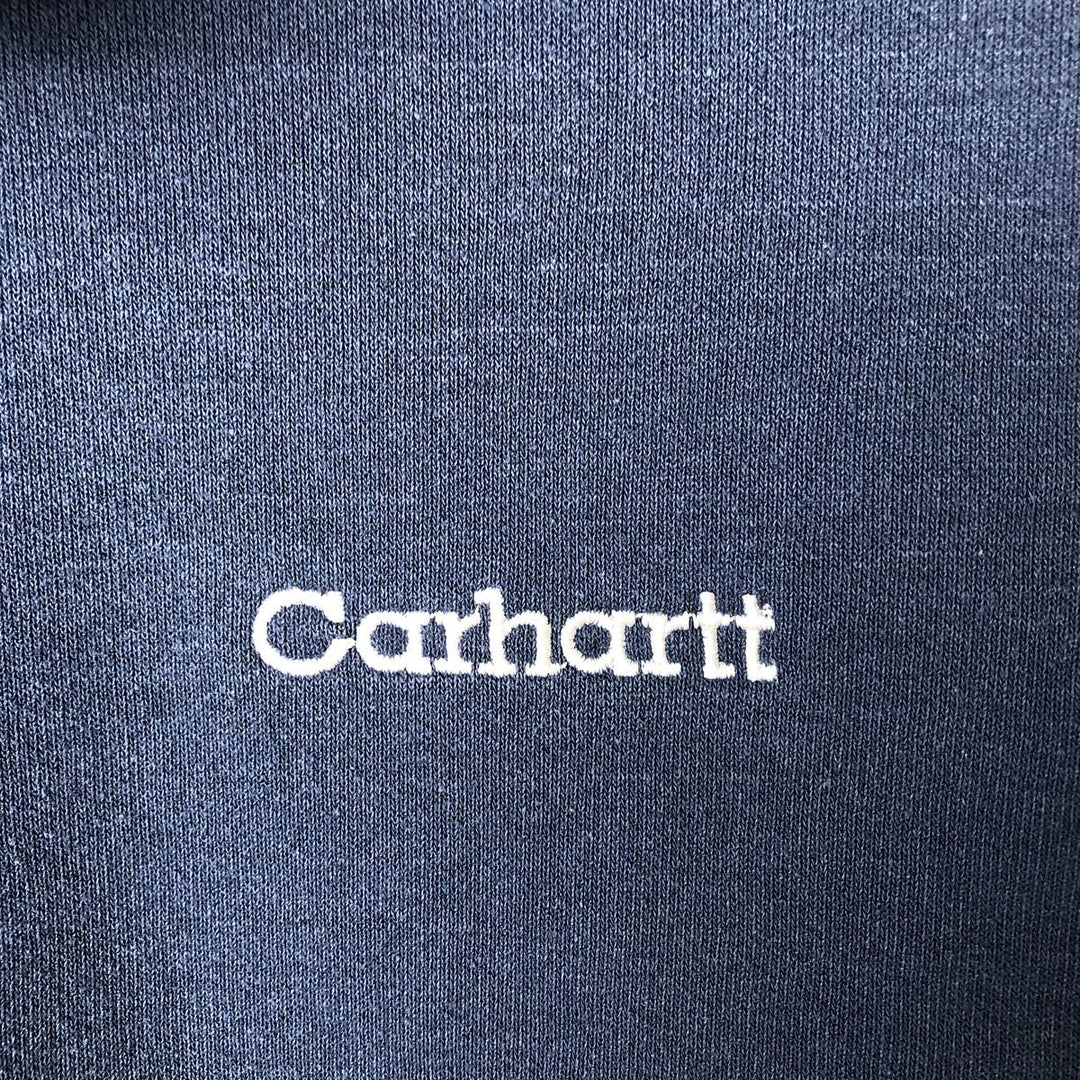 Carhartt Sweat Pullover Hoodie Men's Size L cotton Navy blue Vintage Second Hand