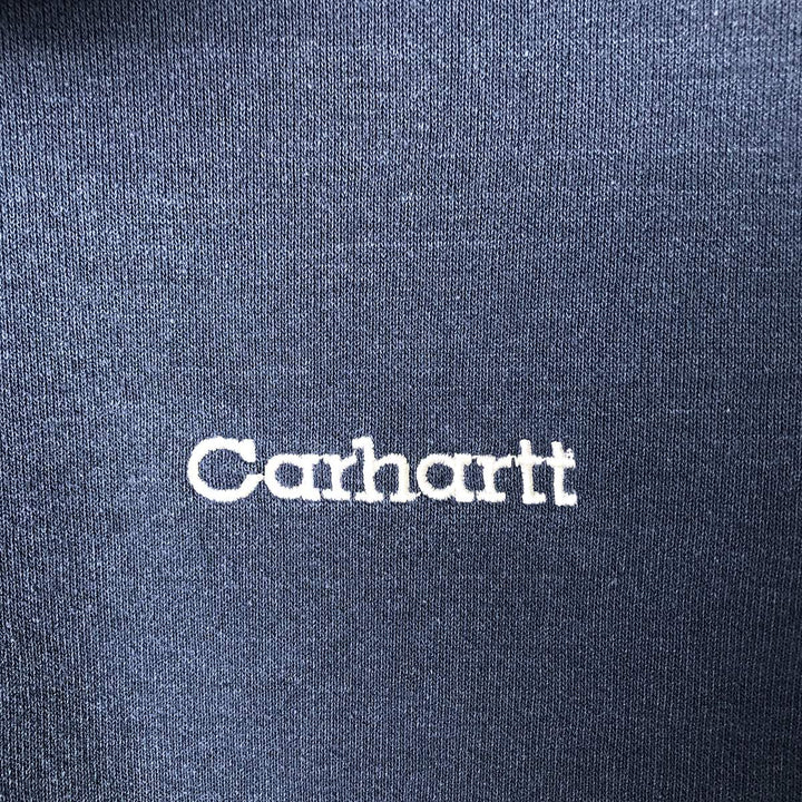 Carhartt Sweat Pullover Hoodie Men's Size L cotton Navy blue Vintage Second Hand