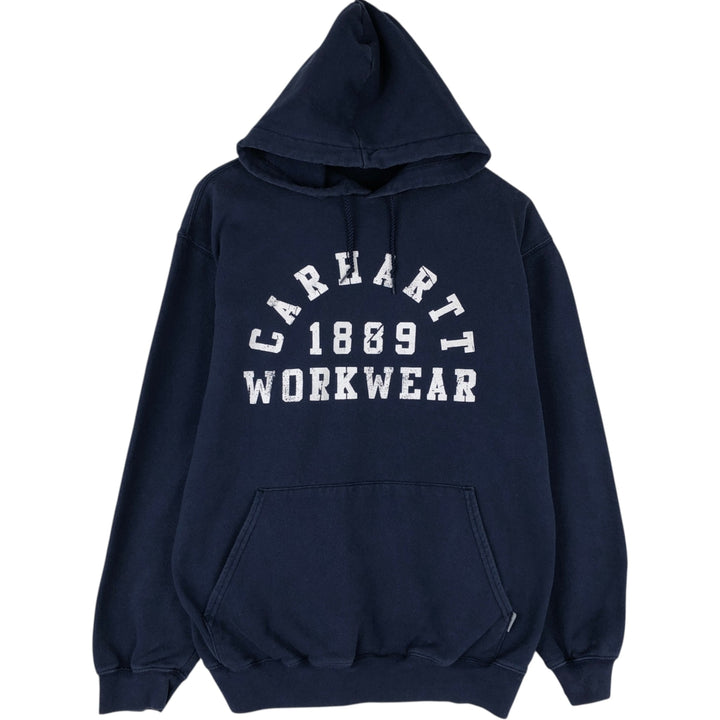 Carhartt Sweat Pullover Hoodie Men's Size L cotton navy blue type Vintage Second Hand