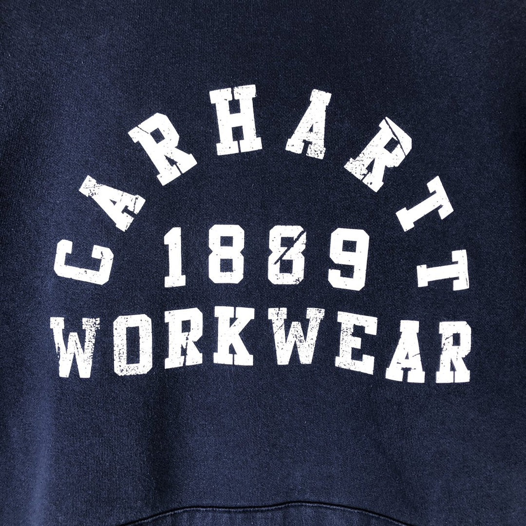 Carhartt Sweat Pullover Hoodie Men's Size L cotton navy blue type Vintage Second Hand