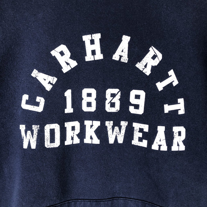 Carhartt Sweat Pullover Hoodie Men's Size L cotton navy blue type Vintage Second Hand