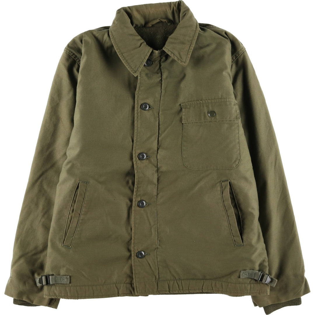 Special Price: Authentic 1970'S US Military A-2 Deck Jacket, Made in USA, Men's Medium (Size 38-40), Vintage unclear Khaki type Vintage Second Hand