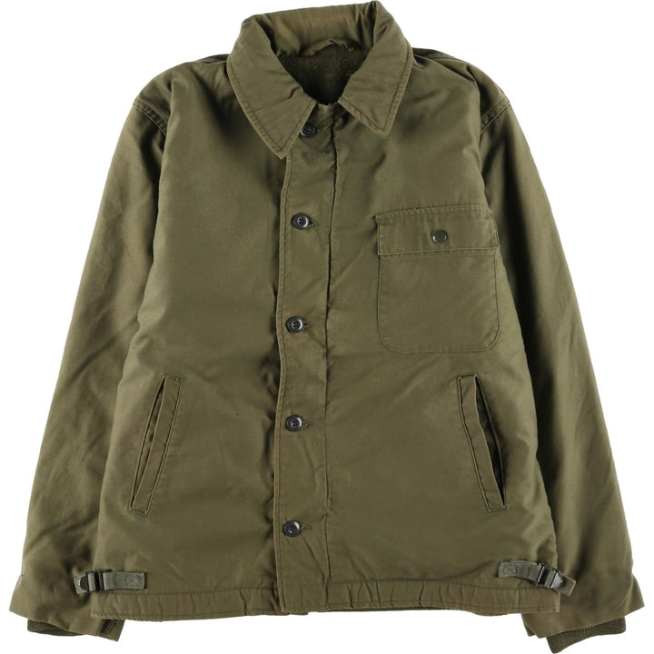 Special Price: Authentic 1970'S US Military A-2 Deck Jacket, Made in USA, Men's Medium (Size 38-40), Vintage unclear Khaki type Vintage Second Hand